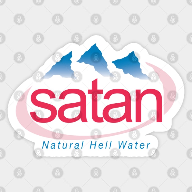 satan (Natural Hell Water) – evian parody Sticker by fandemonium